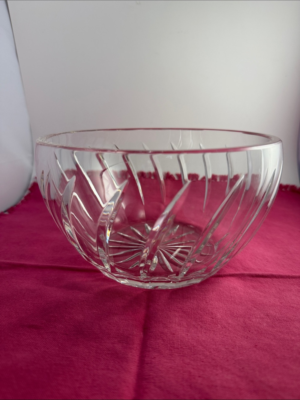 Crystal Bowl Heavy 7” wide by 4.25” tall